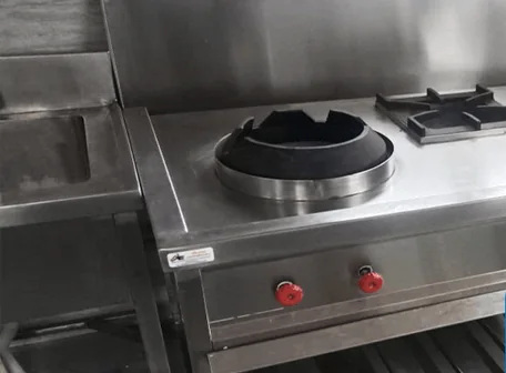 Commercial stainless wok range