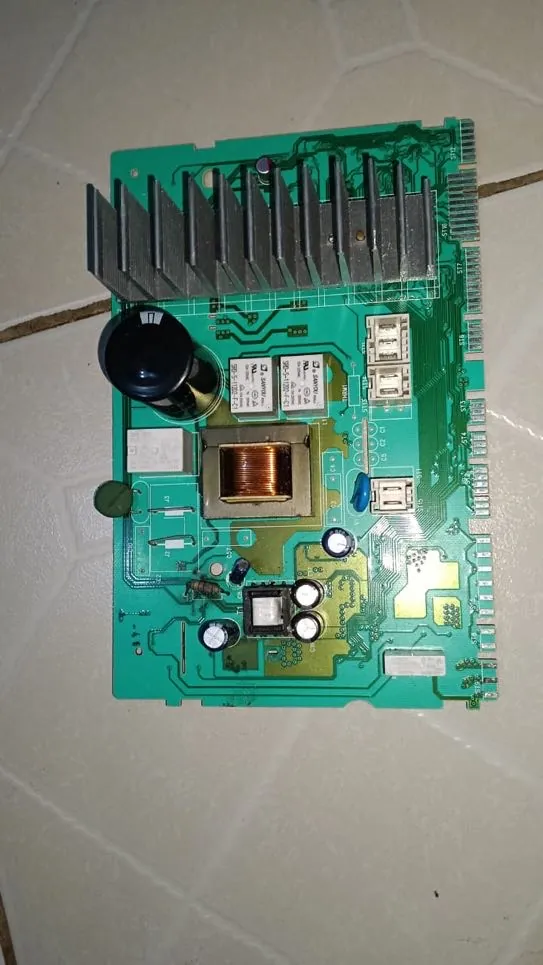 Appliance inverter control board on the floor for testing